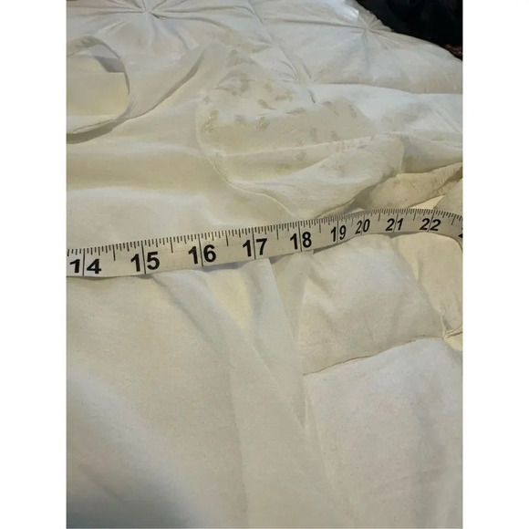 Limited Women’s Small Sheer Lightweight V-Neck Top With Gold Embellished Sleeves - Picture 5 of 5